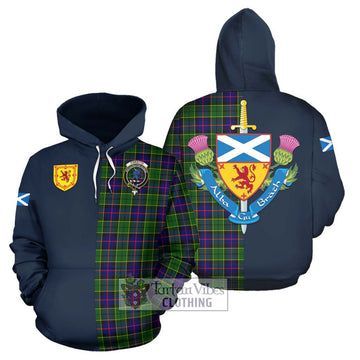 Forsyth Modern Tartan Hoodie Alba with Scottish Lion Royal Arm Half Style