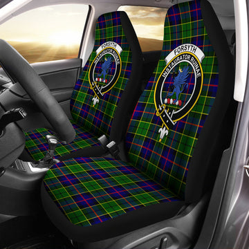 Forsyth Modern Tartan Car Seat Cover with Family Crest