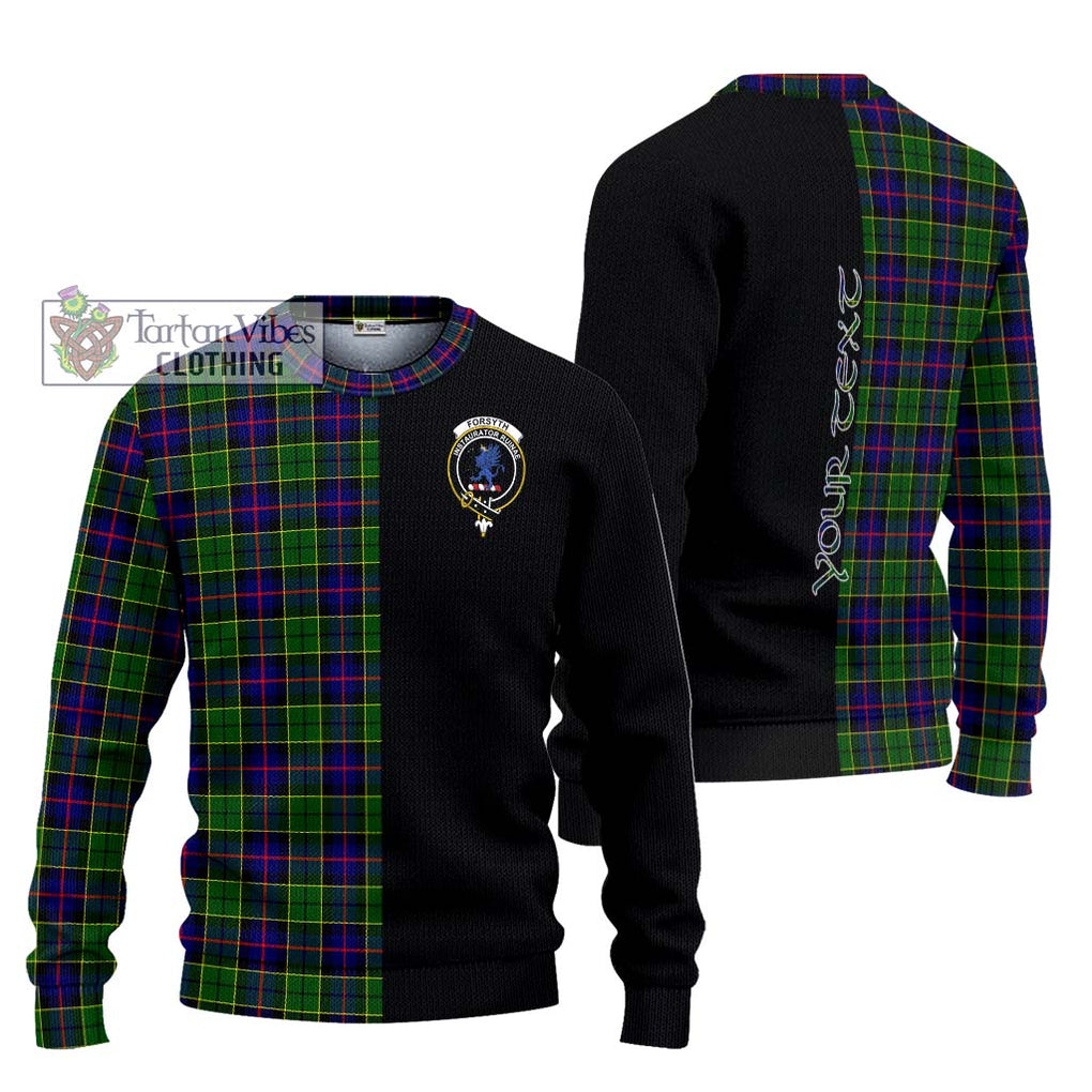 Forsyth Modern Tartan Knitted Sweater with Family Crest and Half Of Me Style Unisex - Tartanvibesclothing Shop