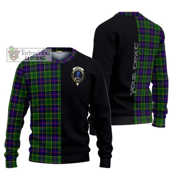 Forsyth Modern Tartan Ugly Sweater with Family Crest and Half Of Me Style