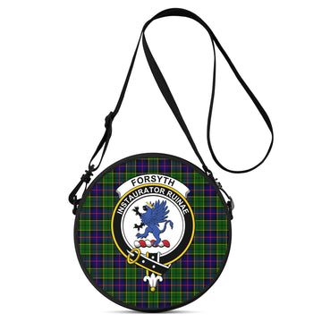 Forsyth Modern Tartan Round Satchel Bags with Family Crest