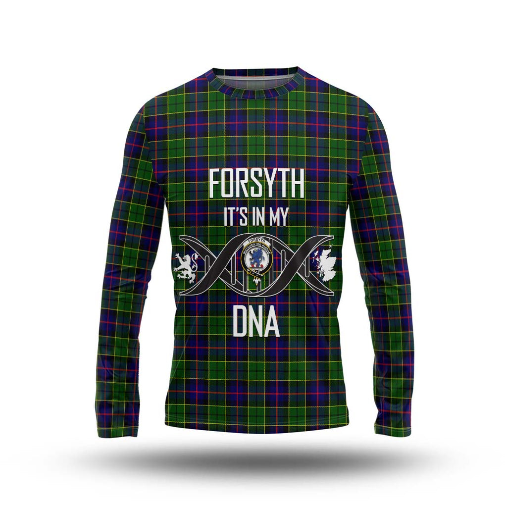 Forsyth Modern Tartan Long Sleeve T-Shirt with Family Crest DNA In Me Style Unisex - Tartanvibesclothing Shop