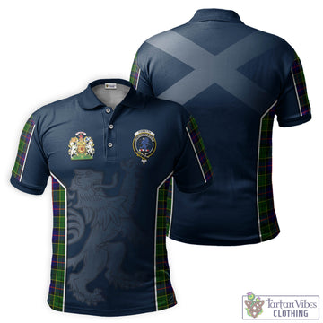 Forsyth Modern Tartan Men's Polo Shirt with Family Crest and Lion Rampant Vibes Sport Style