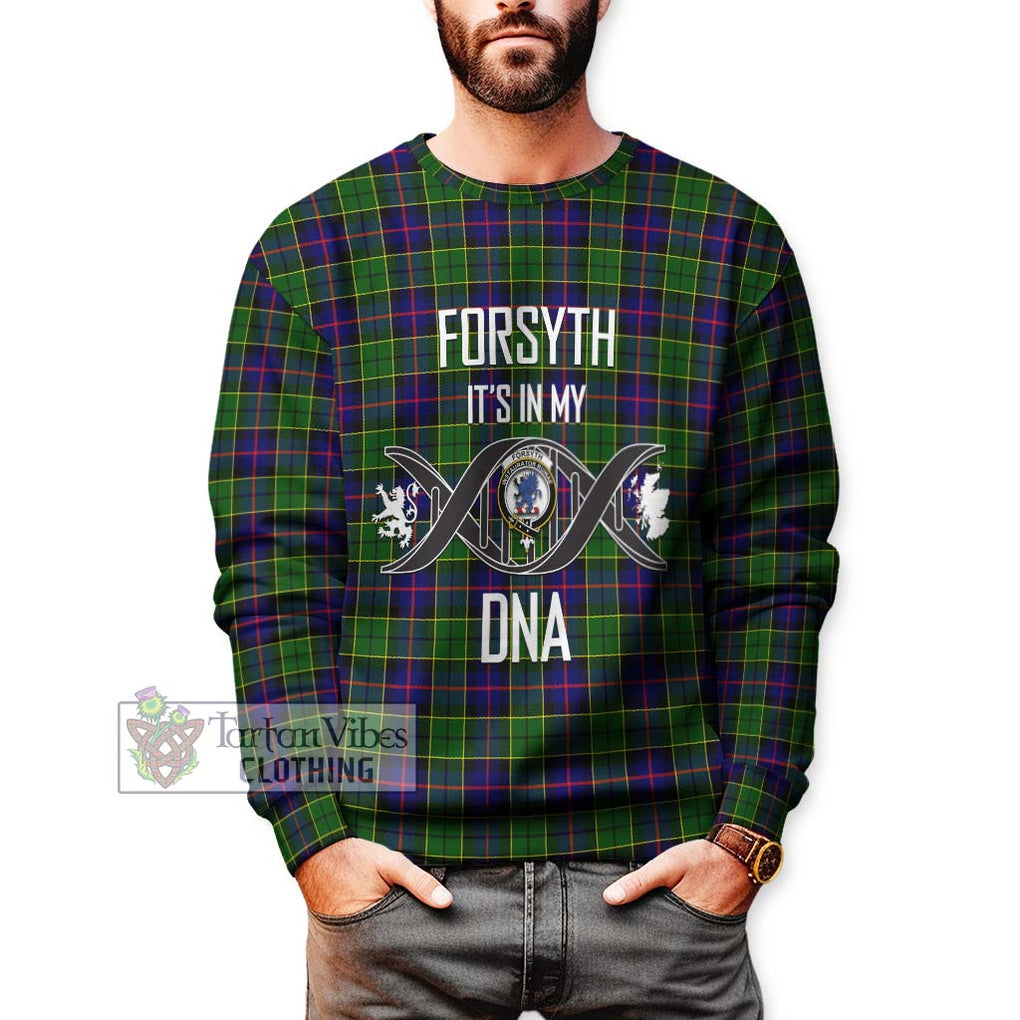 Forsyth Modern Tartan Sweatshirt with Family Crest DNA In Me Style Unisex - Tartanvibesclothing Shop