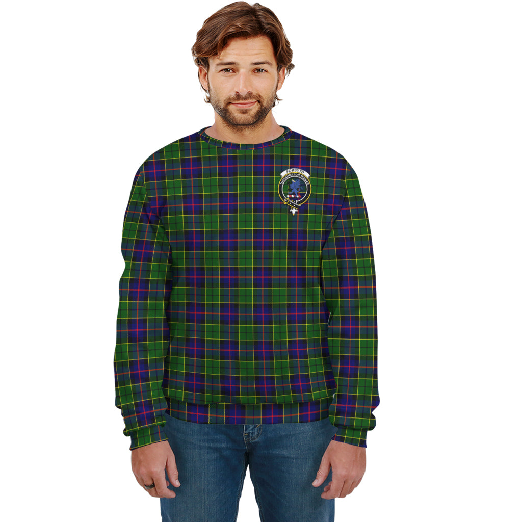 Forsyth Modern Tartan Sweatshirt with Family Crest Unisex - Tartan Vibes Clothing