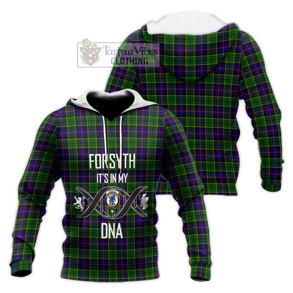 Forsyth Modern Tartan Knitted Hoodie with Family Crest DNA In Me Style Unisex Knitted Pullover Hoodie - Tartanvibesclothing Shop