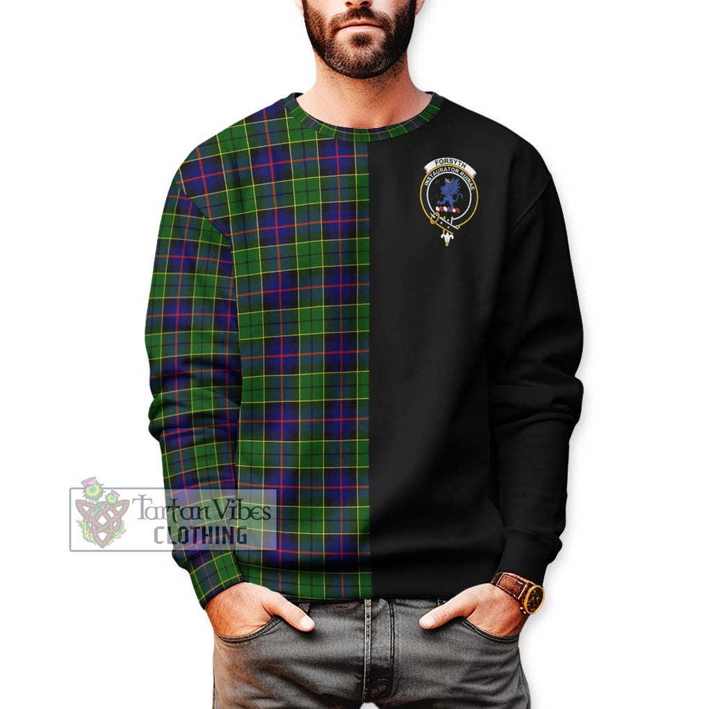 Forsyth Modern Tartan Sweatshirt with Family Crest and Half Of Me Style Unisex - Tartanvibesclothing Shop