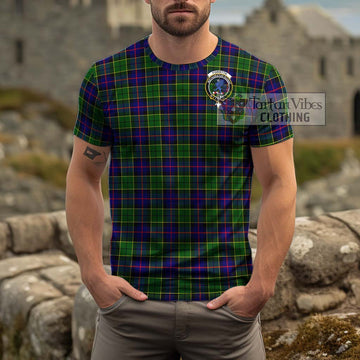 Forsyth Modern Tartan Cotton T-Shirt with Family Crest