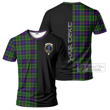 Forsyth Modern Tartan T-Shirt with Family Crest and Half Of Me Style