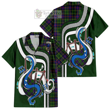 Forsyth Modern Tartan Short Sleeve Button Shirt with Epic Bagpipe Style