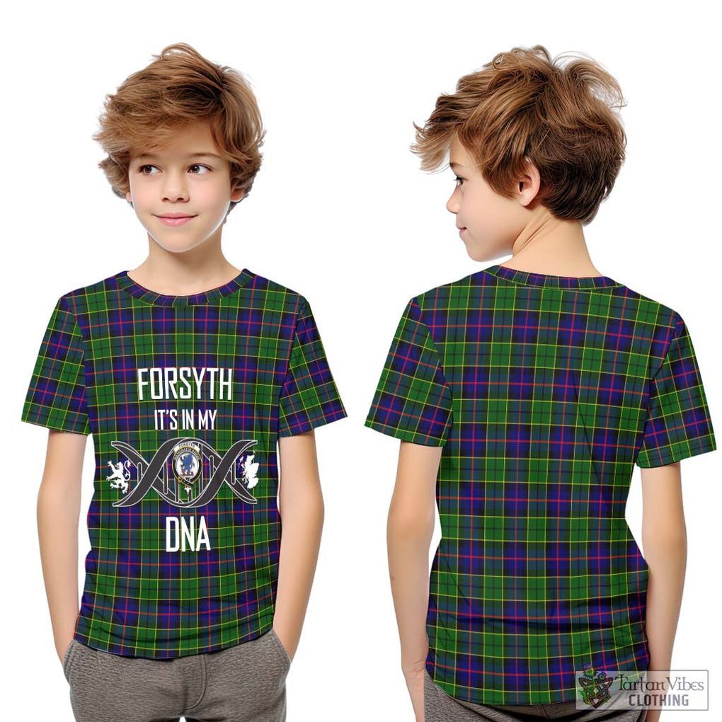 Forsyth Modern Tartan Kid T-Shirt with Family Crest DNA In Me Style Youth XL Size14 - Tartanvibesclothing Shop