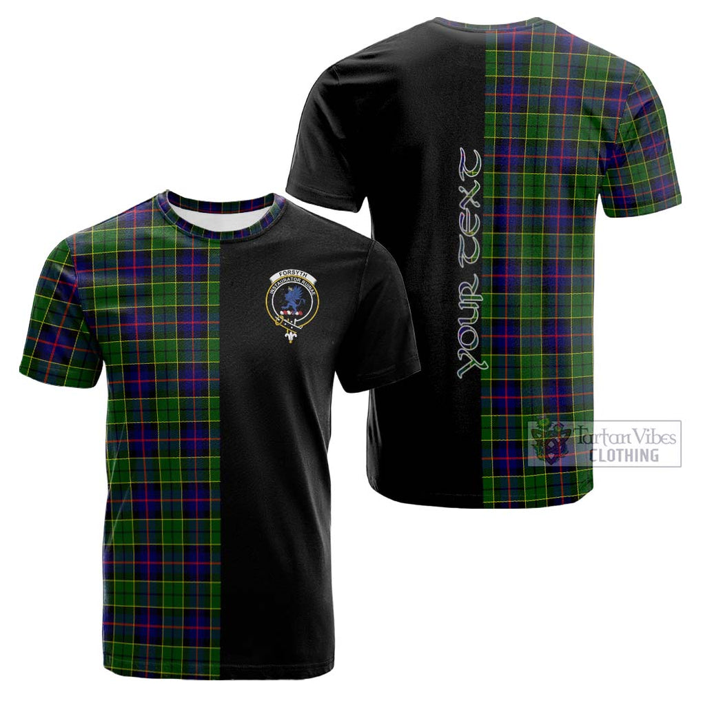 Tartan Vibes Clothing Forsyth Modern Tartan Cotton T-shirt with Family Crest and Half Of Me Style