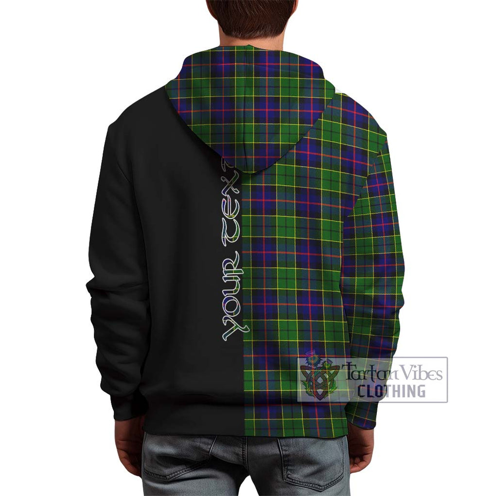 Forsyth Modern Tartan Hoodie with Family Crest and Half Of Me Style - Tartanvibesclothing Shop