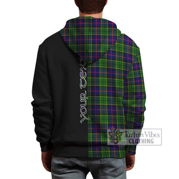 Forsyth Modern Tartan Hoodie with Family Crest and Half Of Me Style