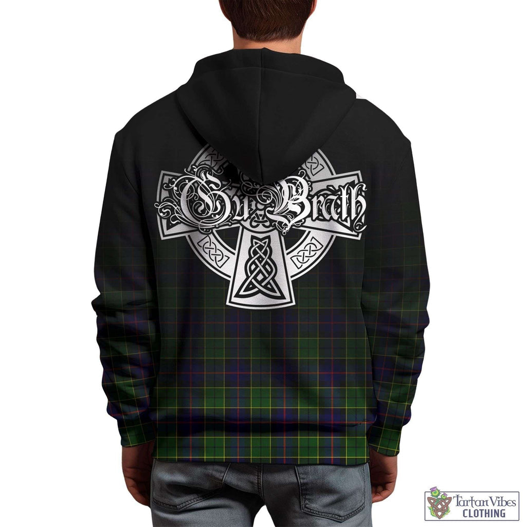 Tartan Vibes Clothing Forsyth Modern Tartan Hoodie Featuring Alba Gu Brath Family Crest Celtic Inspired