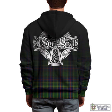 Forsyth Modern Tartan Hoodie Featuring Alba Gu Brath Family Crest Celtic Inspired