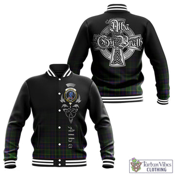 Forsyth Modern Tartan Baseball Jacket Featuring Alba Gu Brath Family Crest Celtic Inspired