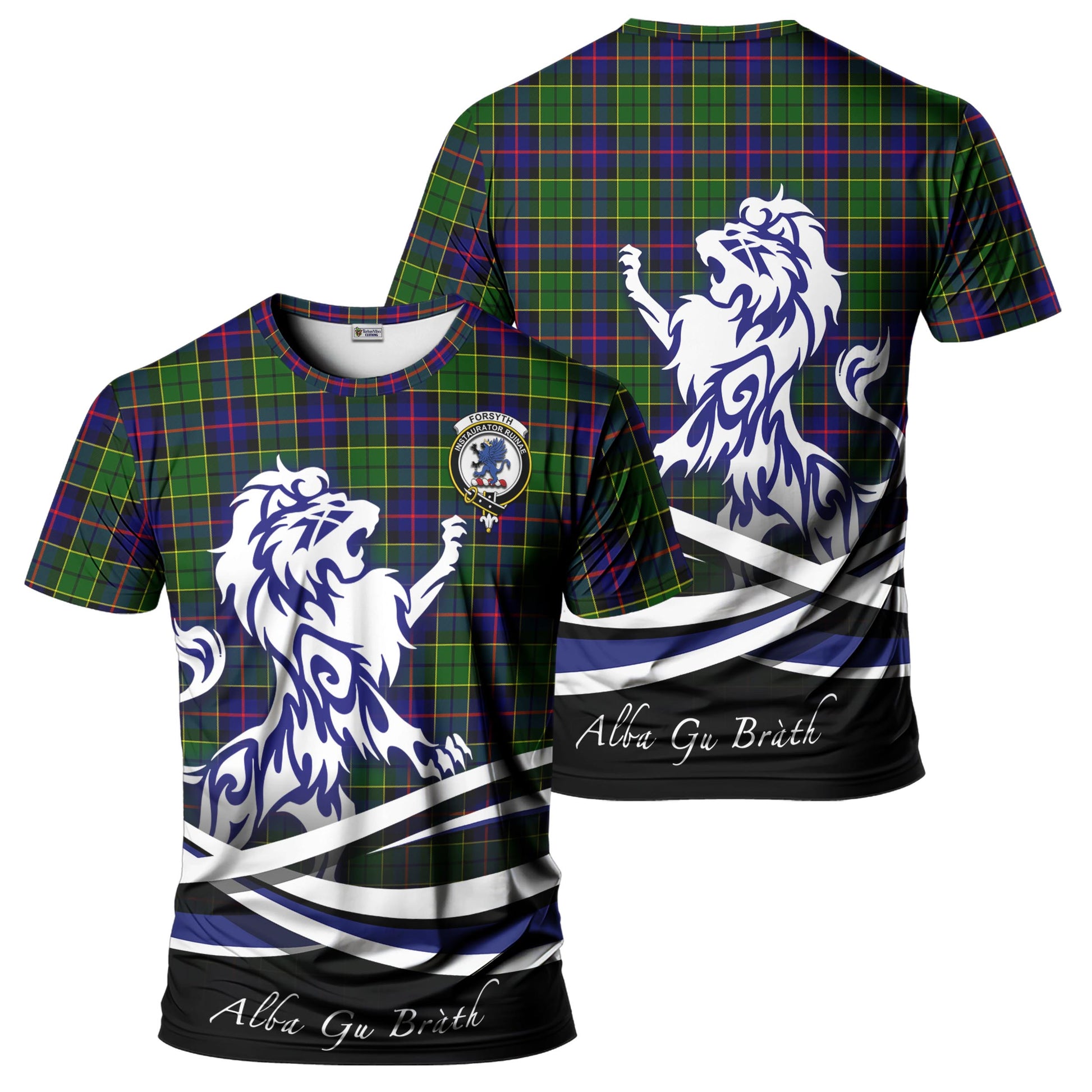 forsyth-modern-tartan-t-shirt-with-alba-gu-brath-regal-lion-emblem