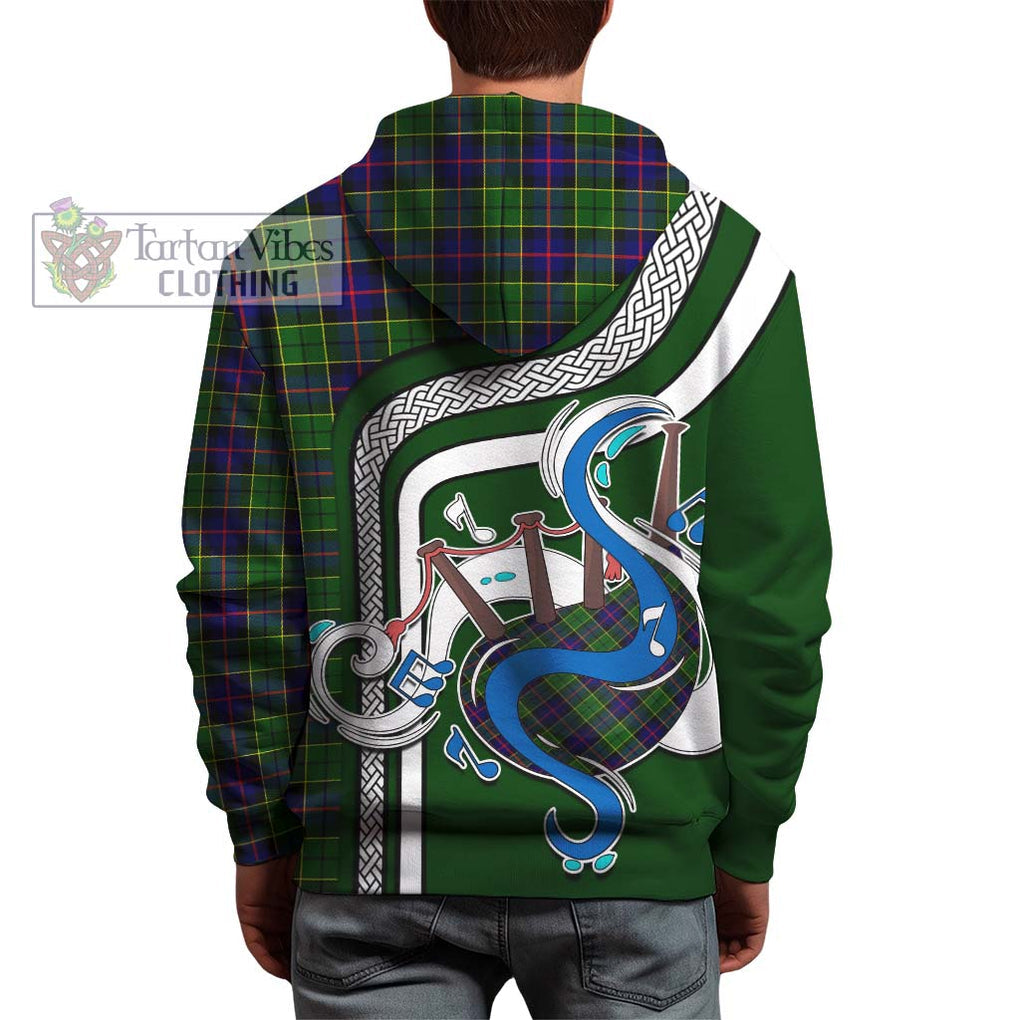 Forsyth Modern Tartan Hoodie with Epic Bagpipe Style - Tartanvibesclothing Shop