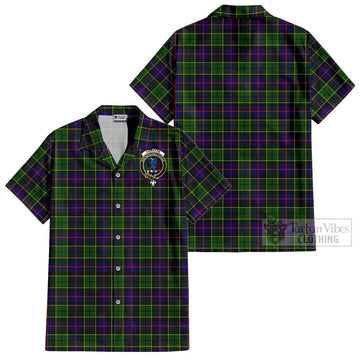 Forsyth Modern Tartan Cotton Hawaiian Shirt with Family Crest