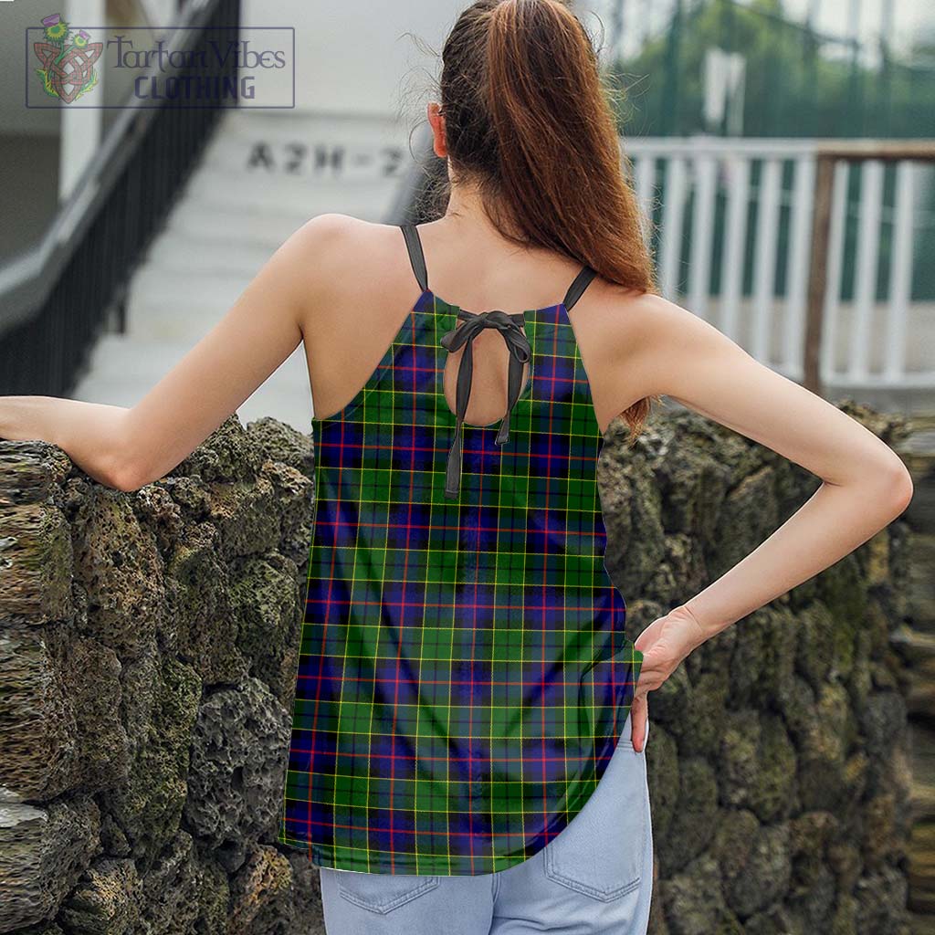 Tartan Vibes Clothing Forsyth Modern Tartan Loose Halter Neck Camisole