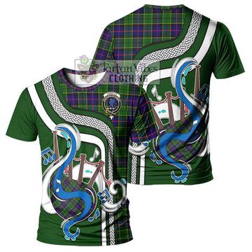 Forsyth Modern Tartan T-Shirt with Epic Bagpipe Style