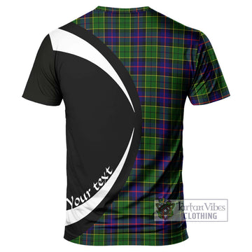 Forsyth Modern Tartan T-Shirt with Family Crest Circle Style