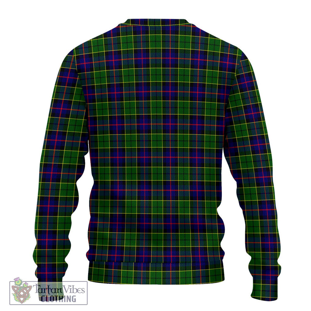 Forsyth Modern Tartan Knitted Sweater with Family Crest DNA In Me Style - Tartanvibesclothing Shop