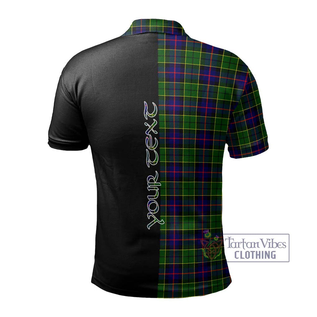 Forsyth Modern Tartan Polo Shirt with Family Crest and Half Of Me Style - Tartanvibesclothing Shop