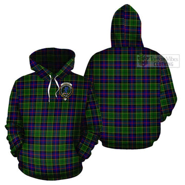 Forsyth Modern Tartan Cotton Hoodie with Family Crest