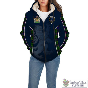 Forsyth Modern Tartan Sherpa Hoodie with Family Crest and Lion Rampant Vibes Sport Style