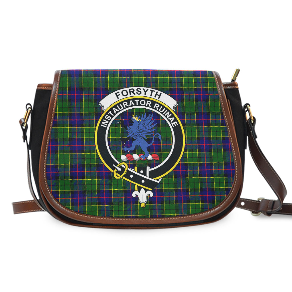 Forsyth Modern Tartan Saddle Bag with Family Crest - Tartan Vibes Clothing