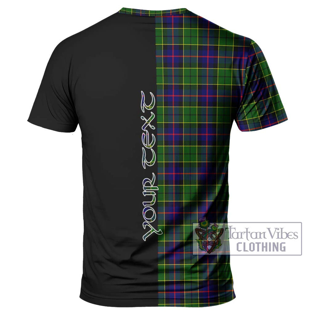 Forsyth Modern Tartan T-Shirt with Family Crest and Half Of Me Style - Tartanvibesclothing Shop