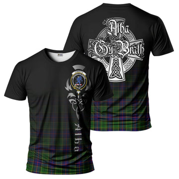 Forsyth Modern Tartan T-Shirt Featuring Alba Gu Brath Family Crest Celtic Inspired