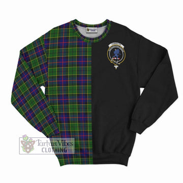 Forsyth Modern Tartan Sweatshirt with Family Crest and Half Of Me Style