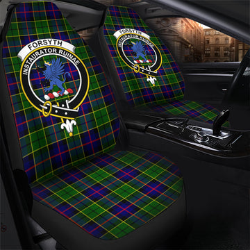 Forsyth Modern Tartan Car Seat Cover with Family Crest