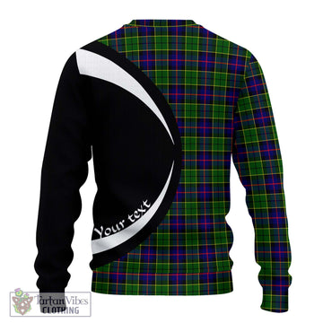 Forsyth Modern Tartan Ugly Sweater with Family Crest Circle Style