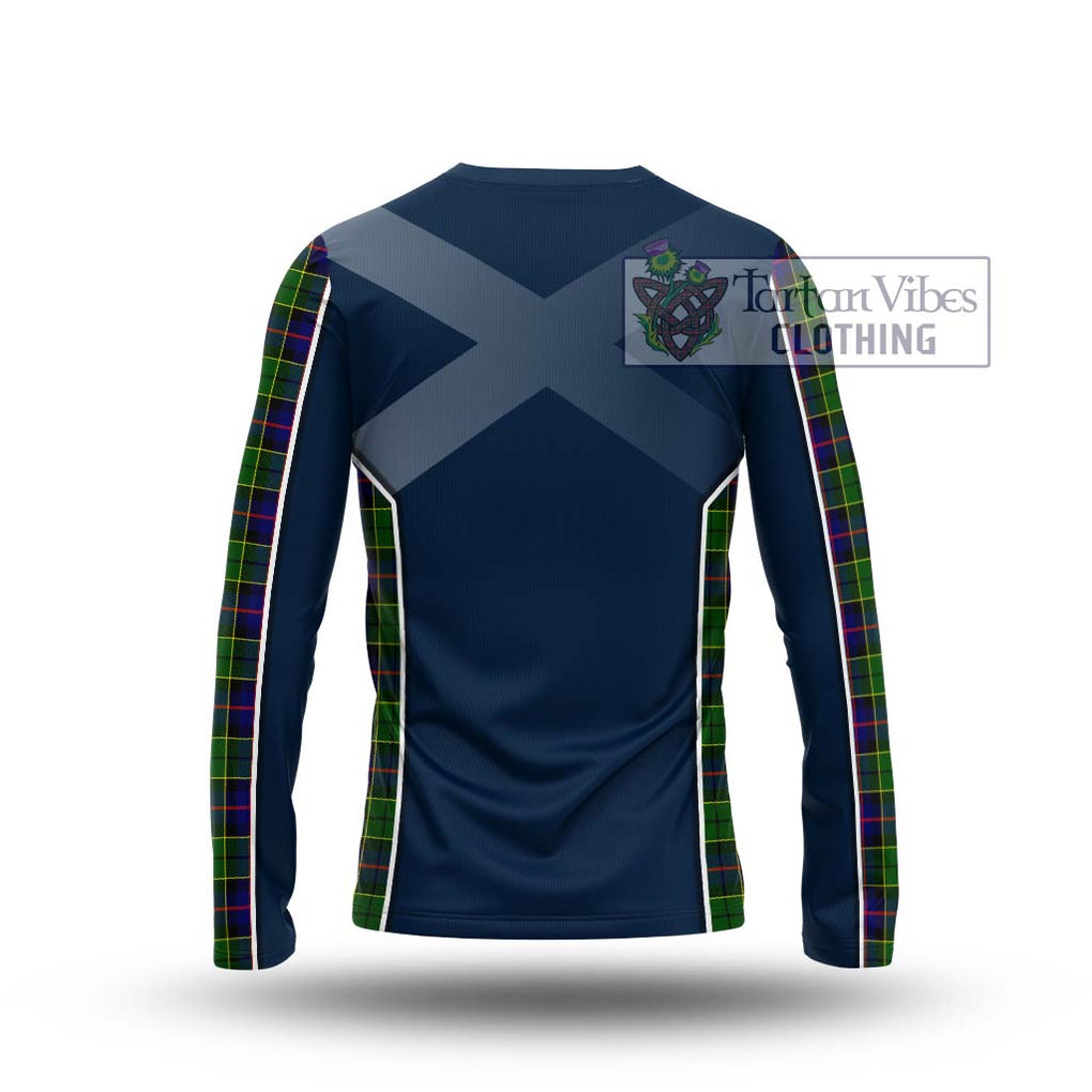 Forsyth Modern Tartan Long Sleeve T-Shirt with Family Crest and Lion Rampant Vibes Sport Style - Tartan Vibes Clothing