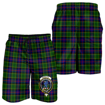 Forsyth Modern Tartan Mens Shorts with Family Crest