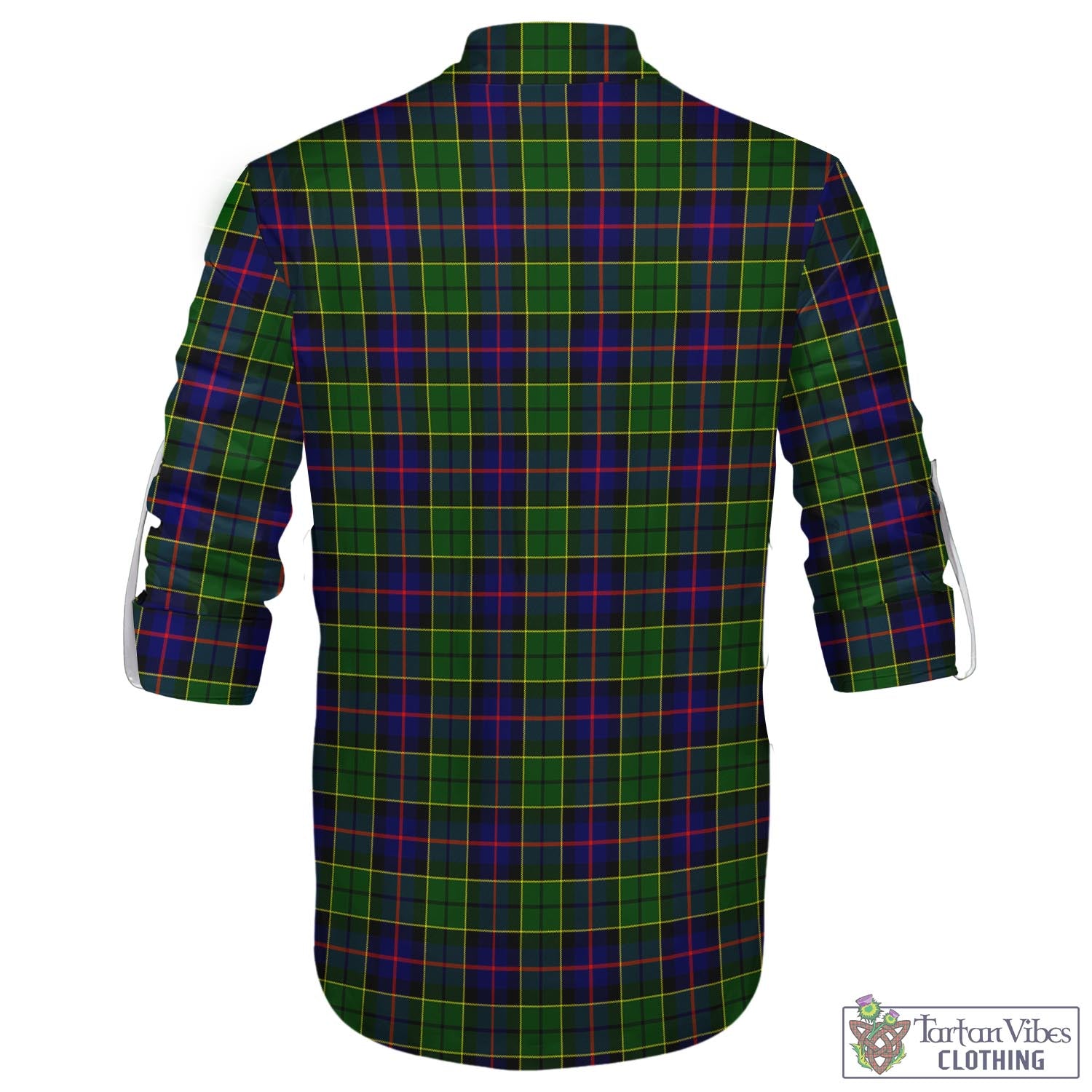 Tartan Vibes Clothing Forsyth Modern Tartan Men's Scottish Traditional Jacobite Ghillie Kilt Shirt