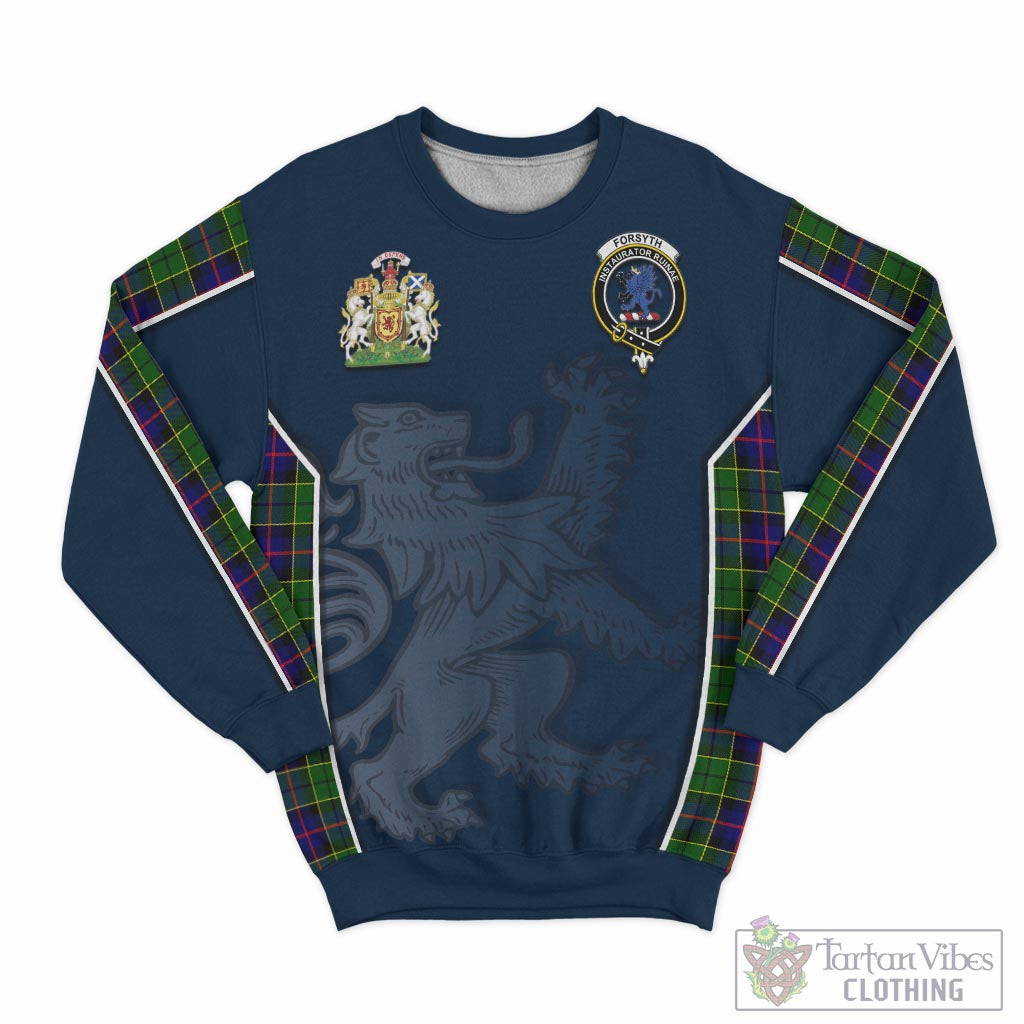 Tartan Vibes Clothing Forsyth Modern Tartan Sweater with Family Crest and Lion Rampant Vibes Sport Style