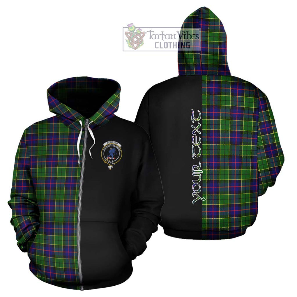 Forsyth Modern Tartan Hoodie with Family Crest and Half Of Me Style - Tartanvibesclothing Shop