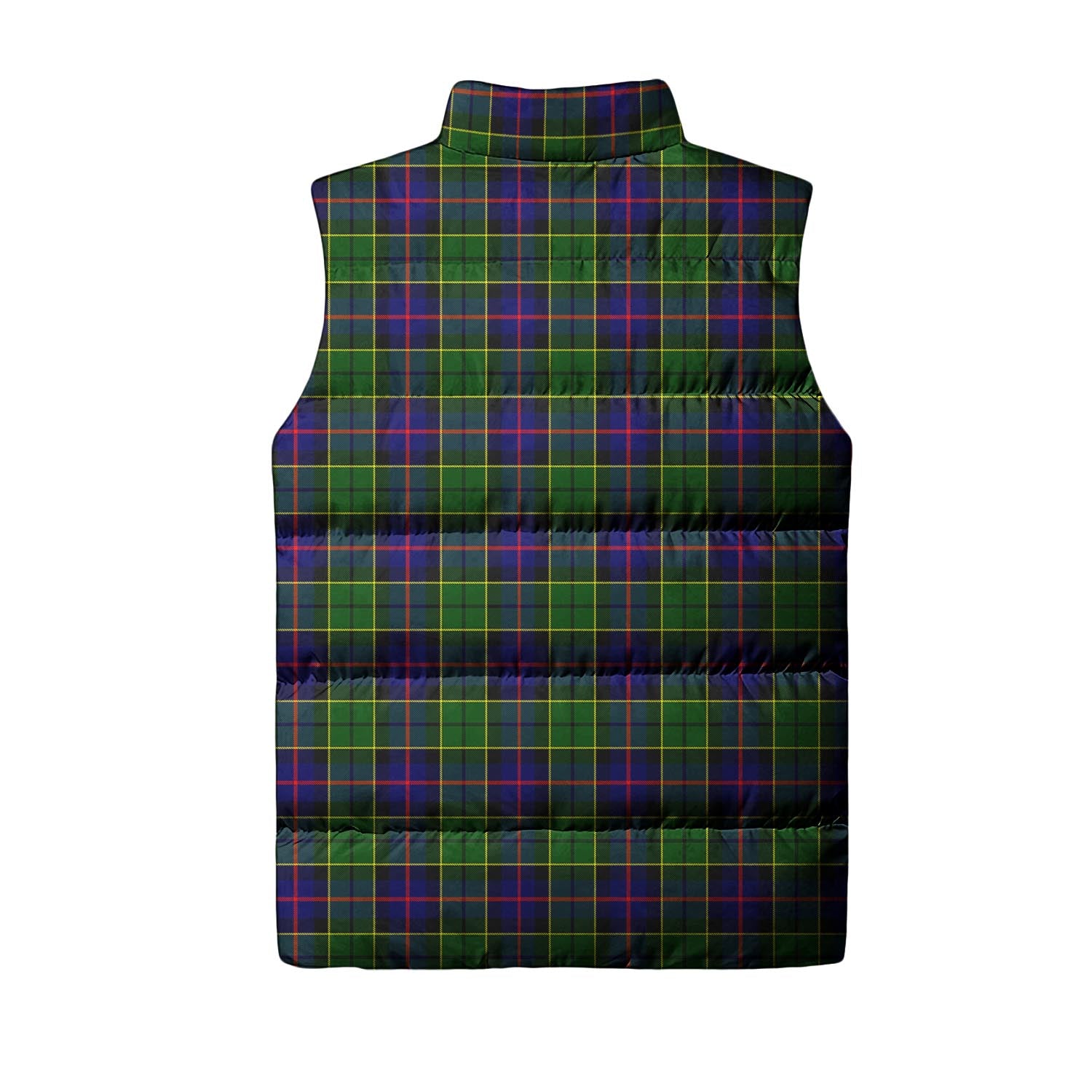 Forsyth Modern Tartan Sleeveless Puffer Jacket with Family Crest - Tartanvibesclothing