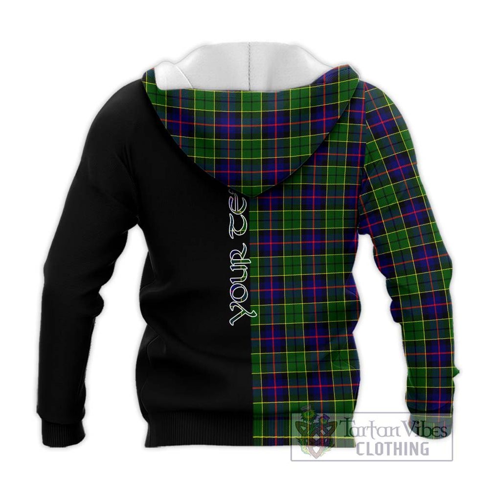 Forsyth Modern Tartan Knitted Hoodie with Family Crest and Half Of Me Style - Tartanvibesclothing Shop