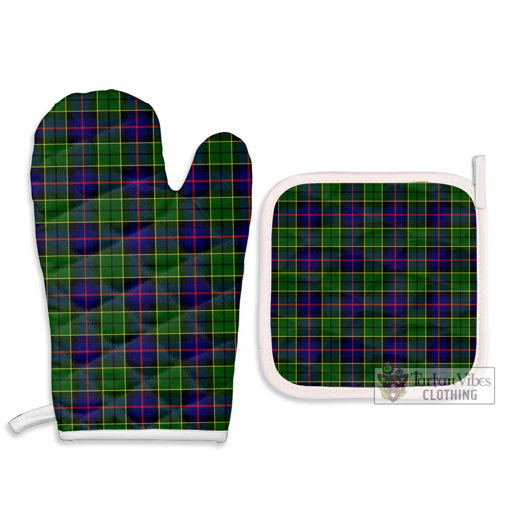 Forsyth Modern Tartan Combo Oven Mitt & Pot-Holder Combo 1 Oven Mitt & 2 Pot-Holder White - Tartan Vibes Clothing