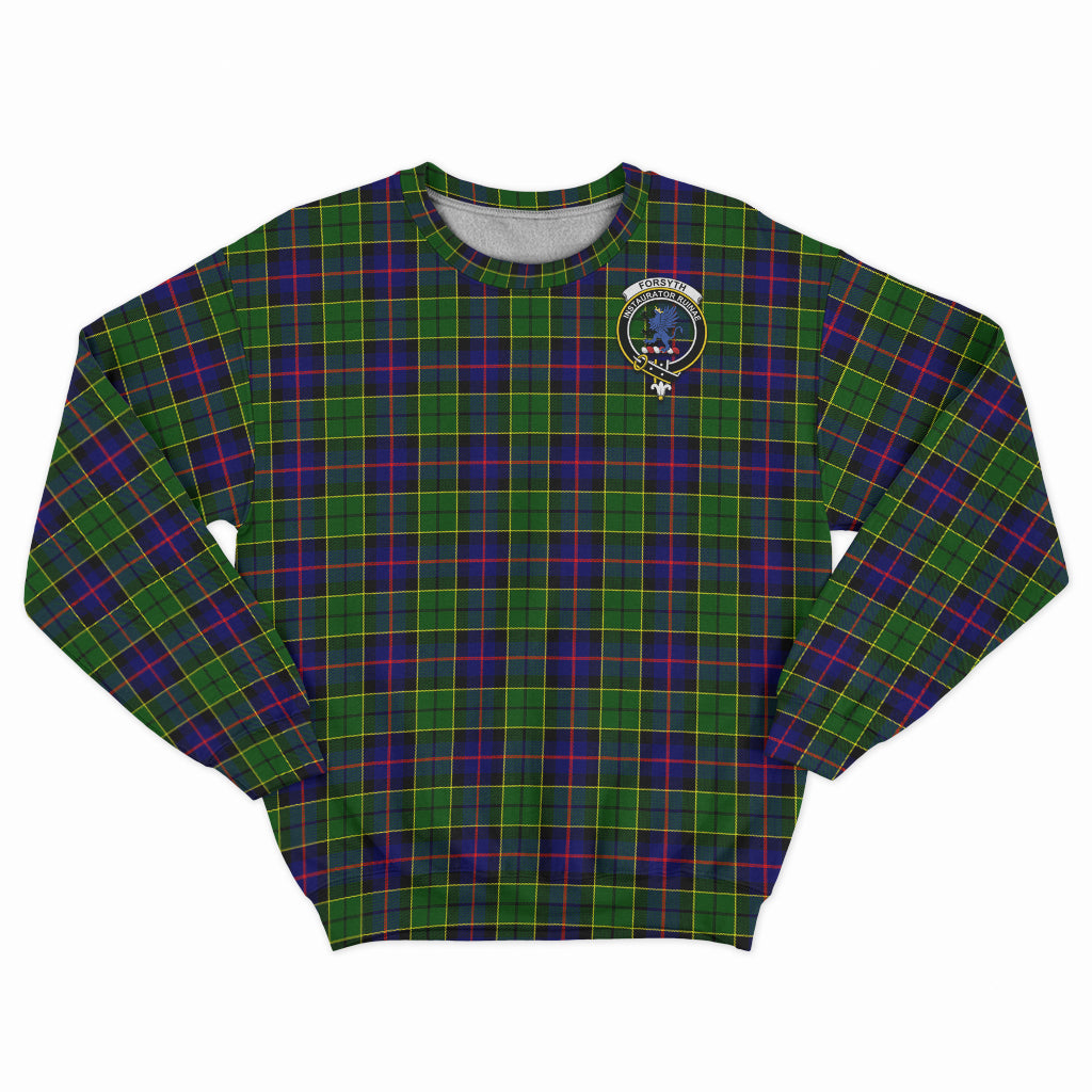 Forsyth Modern Tartan Sweatshirt with Family Crest - Tartan Vibes Clothing