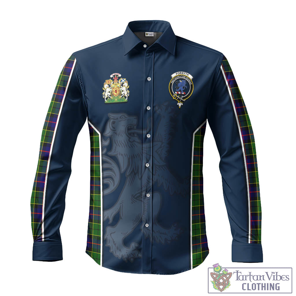 Tartan Vibes Clothing Forsyth Modern Tartan Long Sleeve Button Up Shirt with Family Crest and Lion Rampant Vibes Sport Style