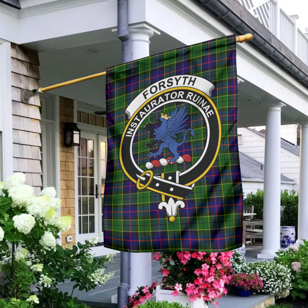 Forsyth Modern Tartan Flag with Family Crest - Tartan Vibes Clothing