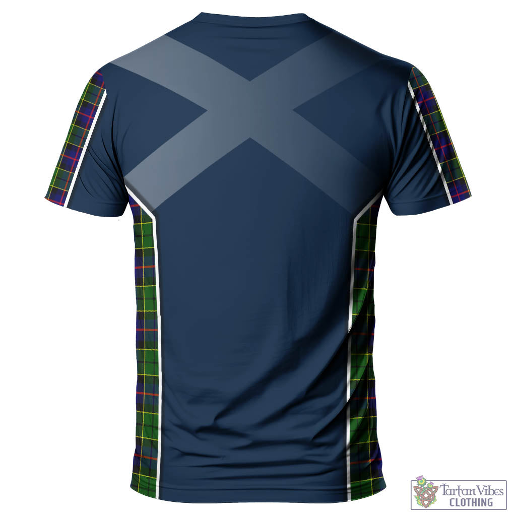 Tartan Vibes Clothing Forsyth Modern Tartan T-Shirt with Family Crest and Scottish Thistle Vibes Sport Style