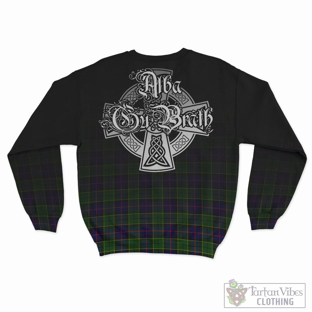 Tartan Vibes Clothing Forsyth Modern Tartan Sweatshirt Featuring Alba Gu Brath Family Crest Celtic Inspired